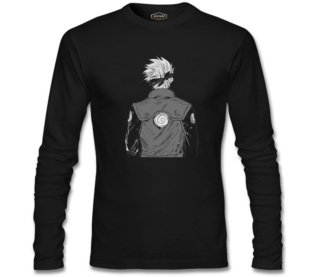 Naruto - Kakashi Back Siyah Erkek Sweatshirt