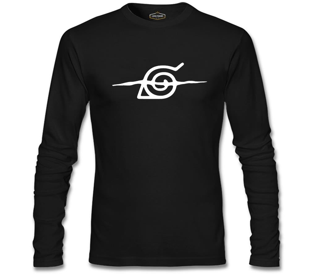 Naruto - Logo Çizik Siyah Erkek Sweatshirt