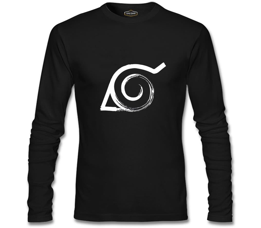 Naruto - Logo Siyah Erkek Sweatshirt