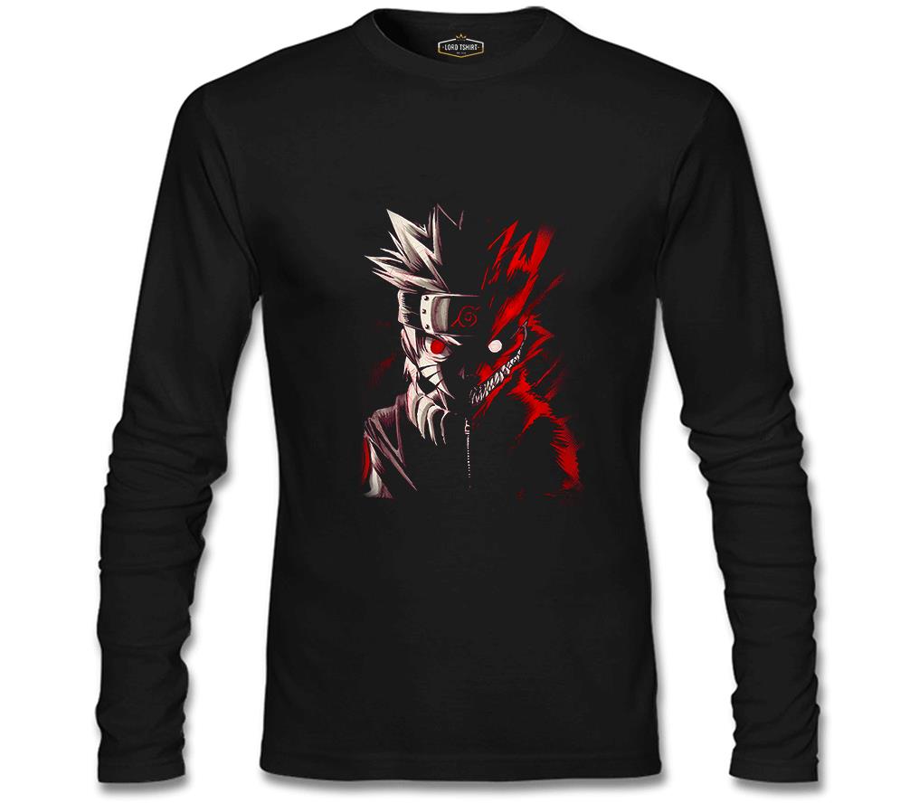 Naruto - Storm Siyah Erkek Sweatshirt