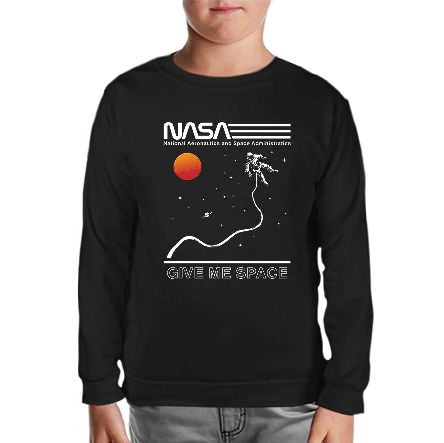 Nasa -Uzay Siyah Çocuk Sweatshirt
