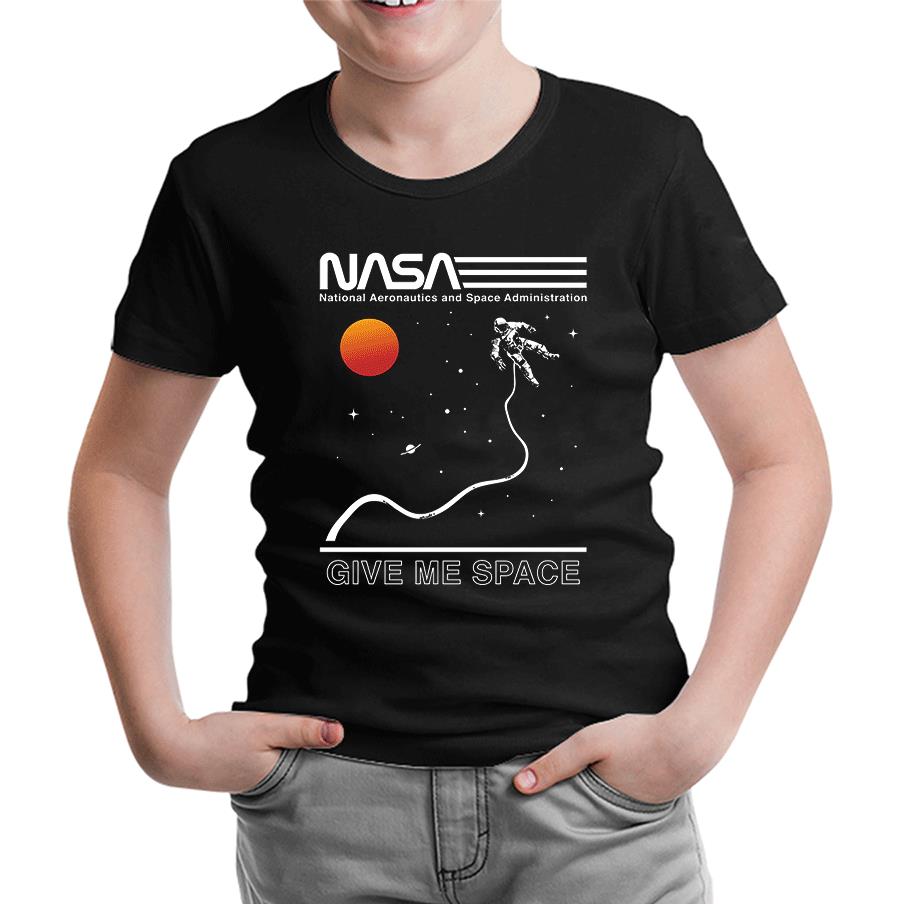 Nasa -Uzay Siyah Çocuk Tshirt