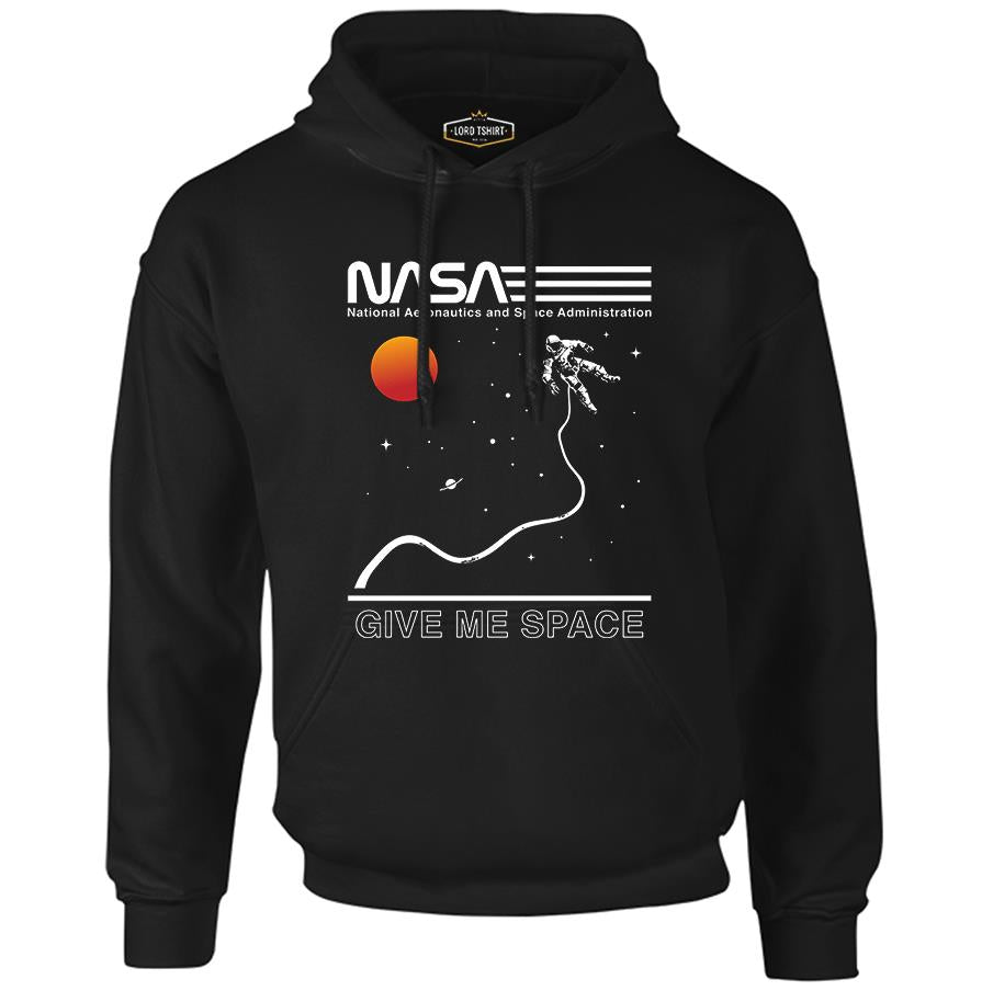 Nasa -Space Black Men's Zipperless Hoodie