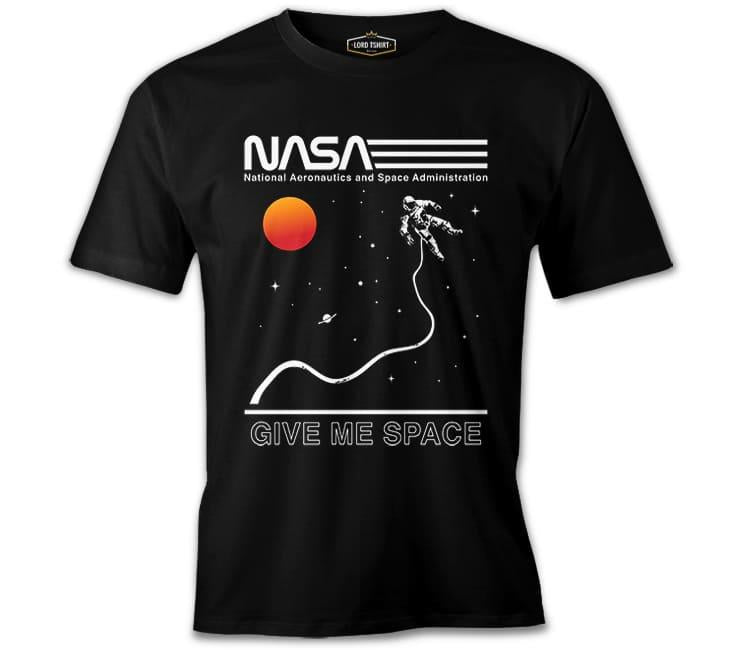 Nasa -Uzay Siyah Erkek Tshirt