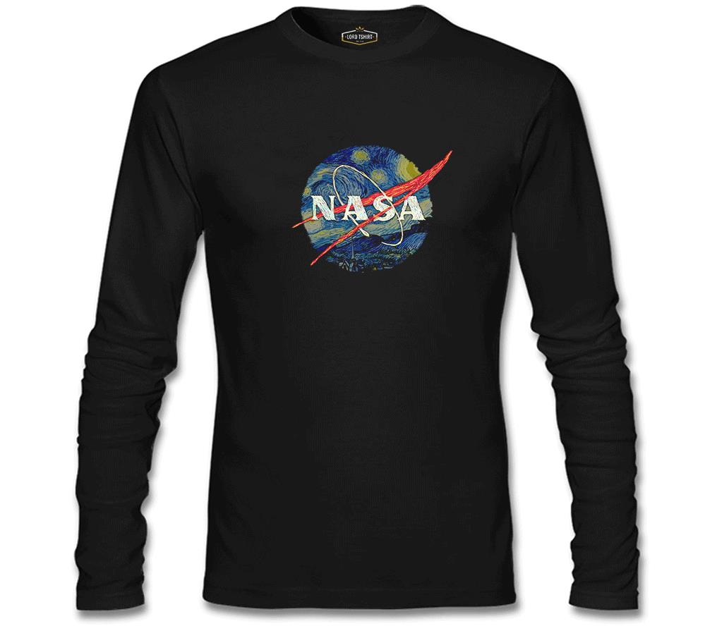 Nasa - Van Gogh Siyah Erkek Sweatshirt