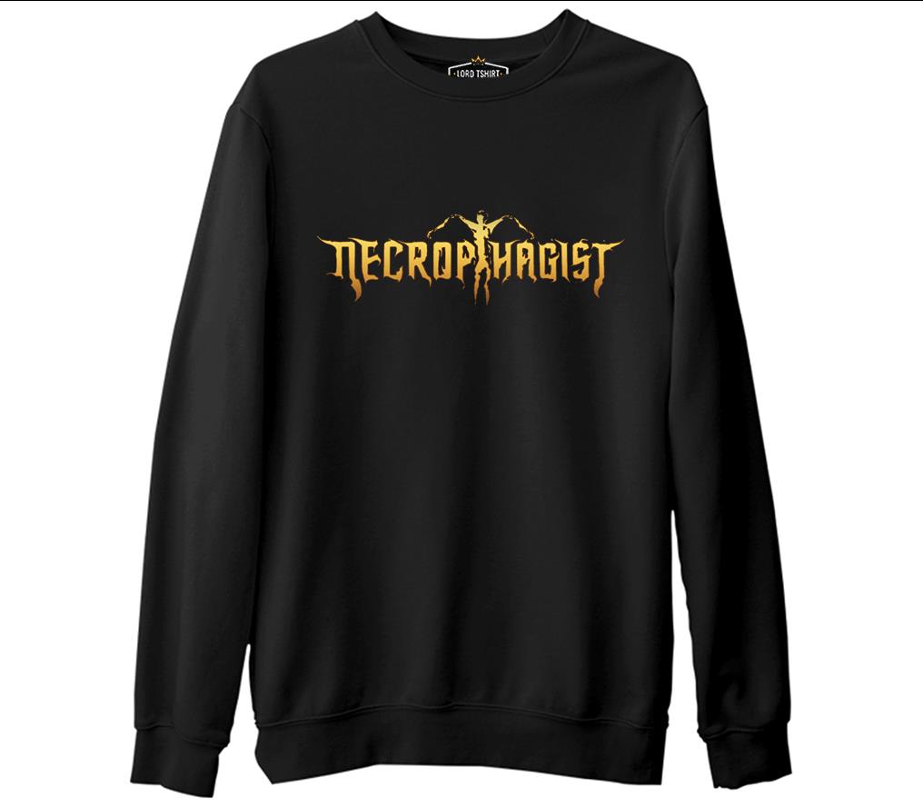 Necrophagist - Logo  Siyah Erkek Kalın Sweatshirt