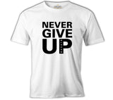 Never Give Up Black White Men's Tshirt