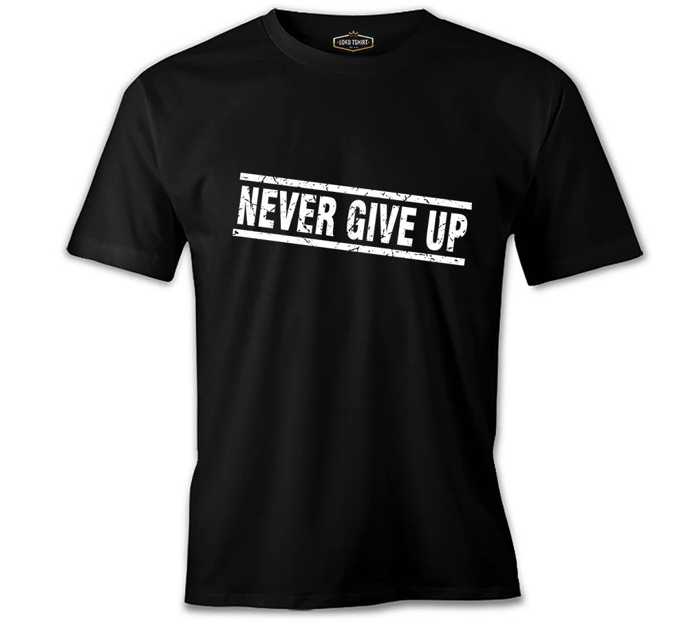 Never Give Up Black Men's Tshirt