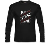 Never Mind Siyah Erkek Sweatshirt