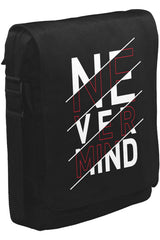 Never Mind Unisex Siyah Postacı Çanta