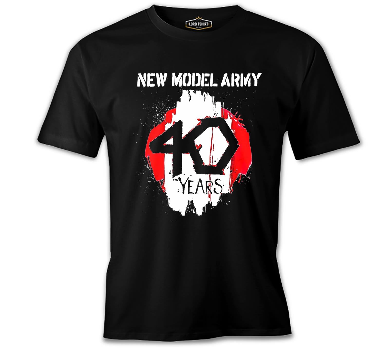 New Model Army - 40 Years Siyah Erkek Tshirt