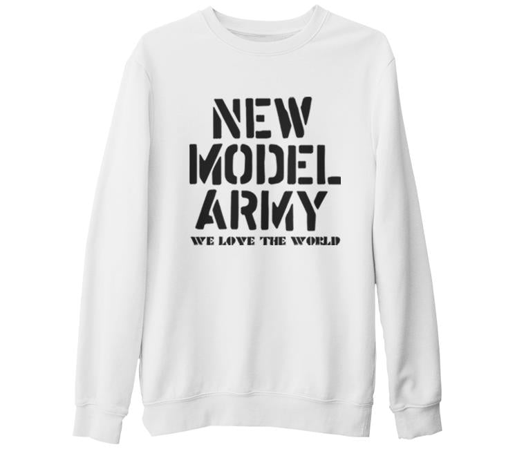 New Model Army - We Love the World Beyaz Kalın Sweatshirt