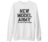 New Model Army - We Love the World White Thick Sweatshirt