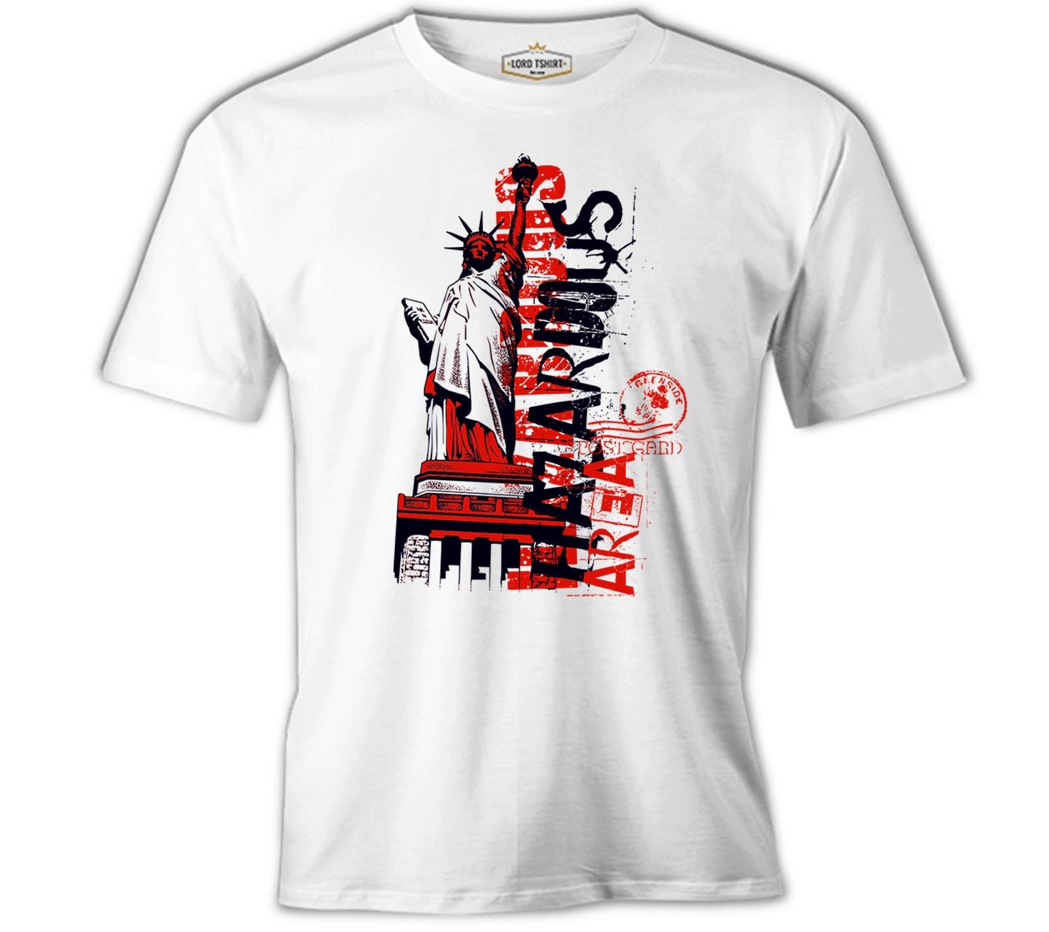 New York - Liberty Area White Men's T-Shirt 