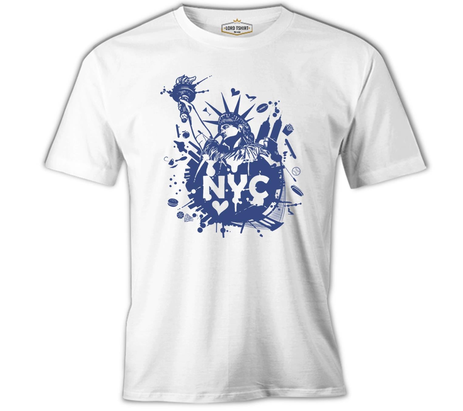 New York - Statue of Liberty White Men's Tshirt 