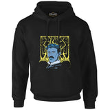 Nicola Tesla with an Electric Background Black Men's Zipperless Hoodie