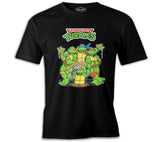 Ninja Turtles - Pizza Siyah Erkek Tshirt