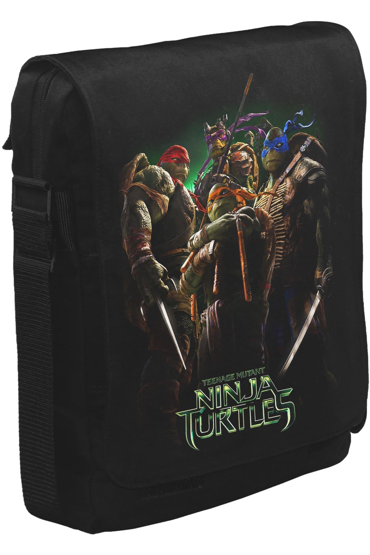 Ninja Turtles Unisex Siyah Postacı Çanta