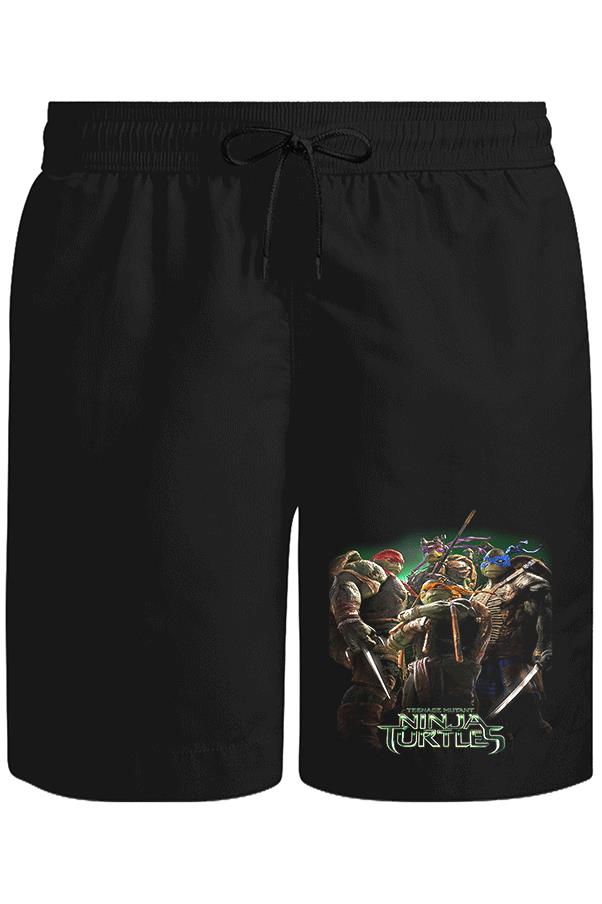 Ninja Turtles Unisex Siyah Şort