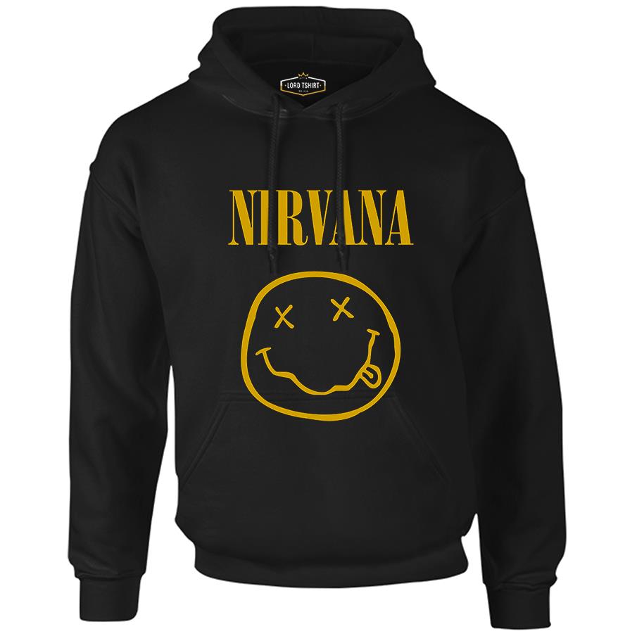 Nirvana - Come As You Are Siyah Erkek Fermuarsız Kapşonlu