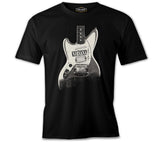 Nirvana - Vintage Guitar Siyah Erkek Tshirt
