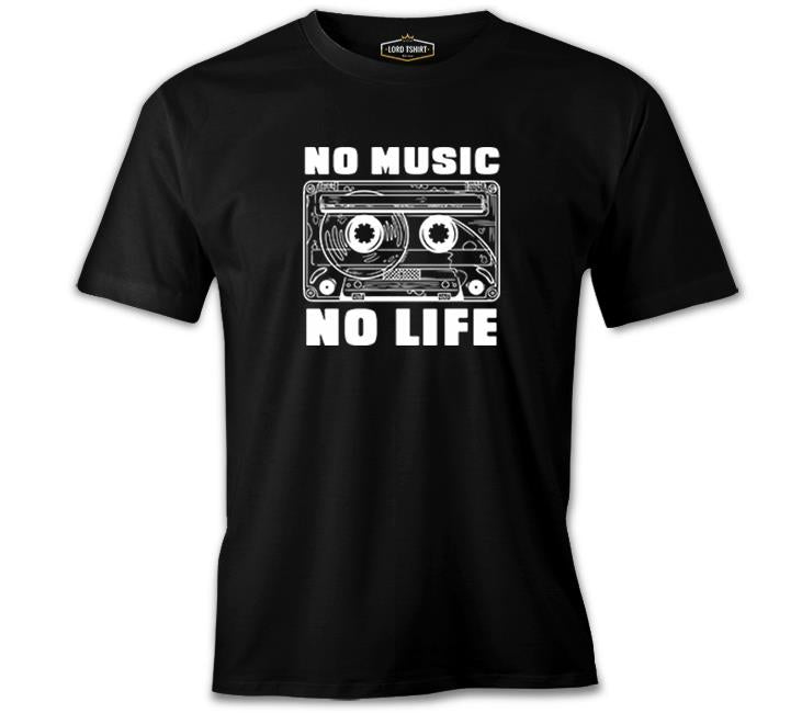 No Music No Life Cassette Tape Black Men's Tshirt