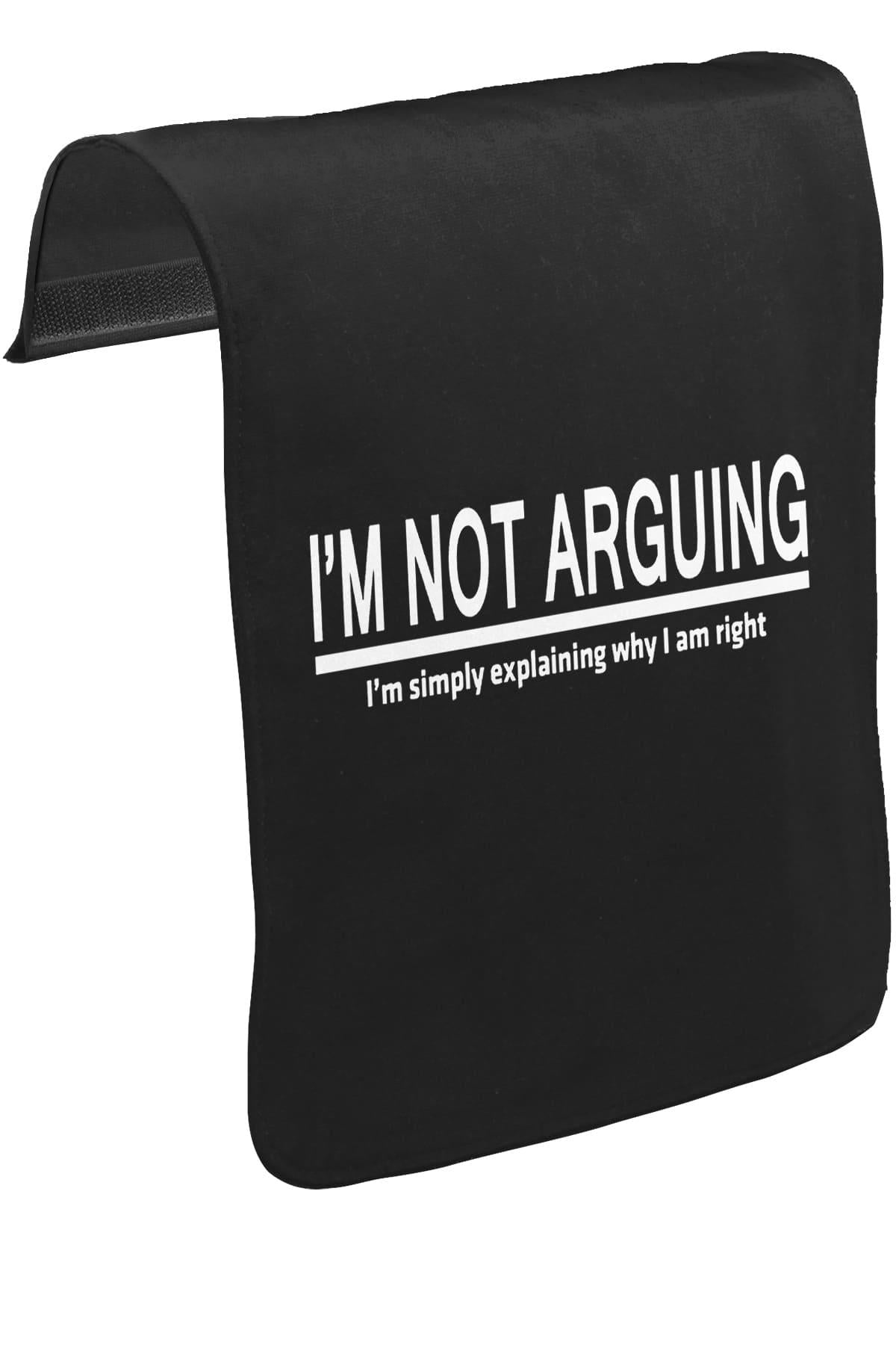 Not Arguing Unisex Siyah Tak-Çıkar Postacı Çanta Kapağı CK-1355