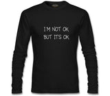 Not OK But OK Siyah Erkek Sweatshirt