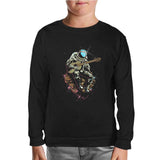 Notes in Space Black Kids Sweatshirt