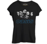 Oasis - Grup Üyeleri Siyah Bayan Tshirt