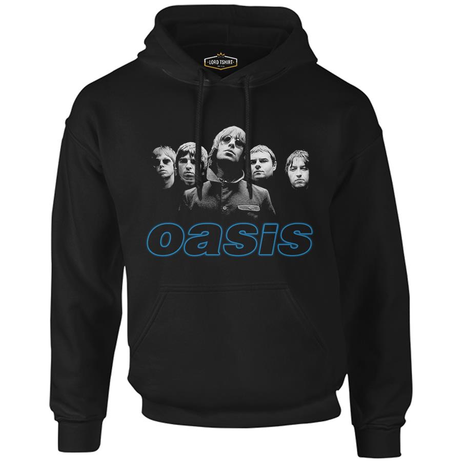 Oasis - Band Members Black Men's Zipperless Hoodie