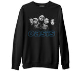 Oasis - Grup Üyeleri Siyah Erkek Kalın Sweatshirt