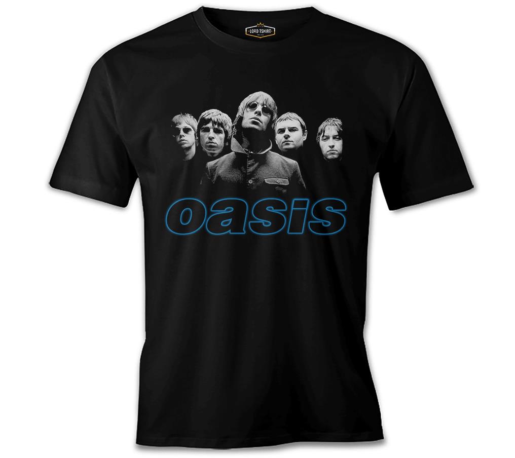 Oasis - Grup Üyeleri Siyah Erkek Tshirt