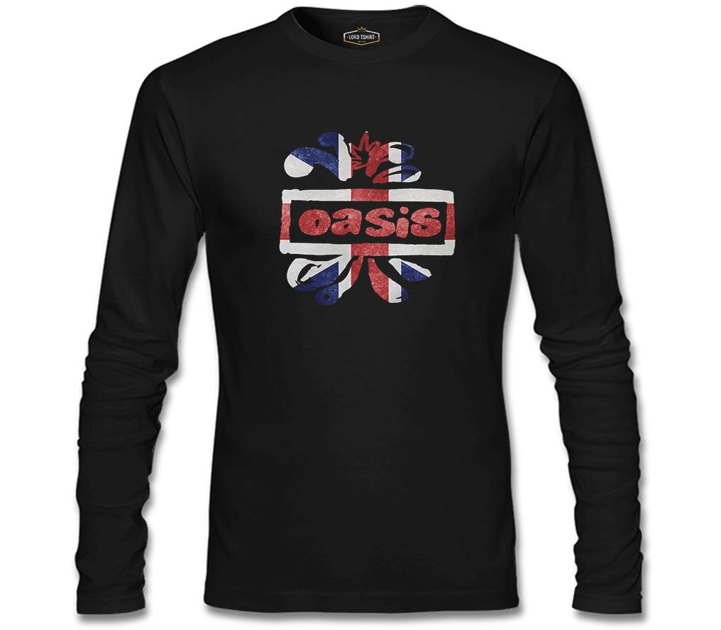 Oasis Logo Siyah Erkek Sweatshirt