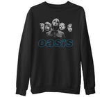 Oasis - Grup Üyeleri Siyah Erkek Kalın Sweatshirt