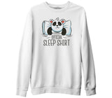 Official Sleep Tshirt Panda Sleeping White Men's Thick Sweatshirt