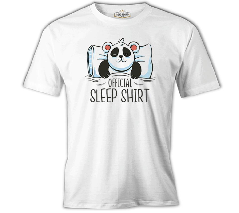 Official Sleep Tshirt Panda Sleeping Beyaz Erkek Tshirt