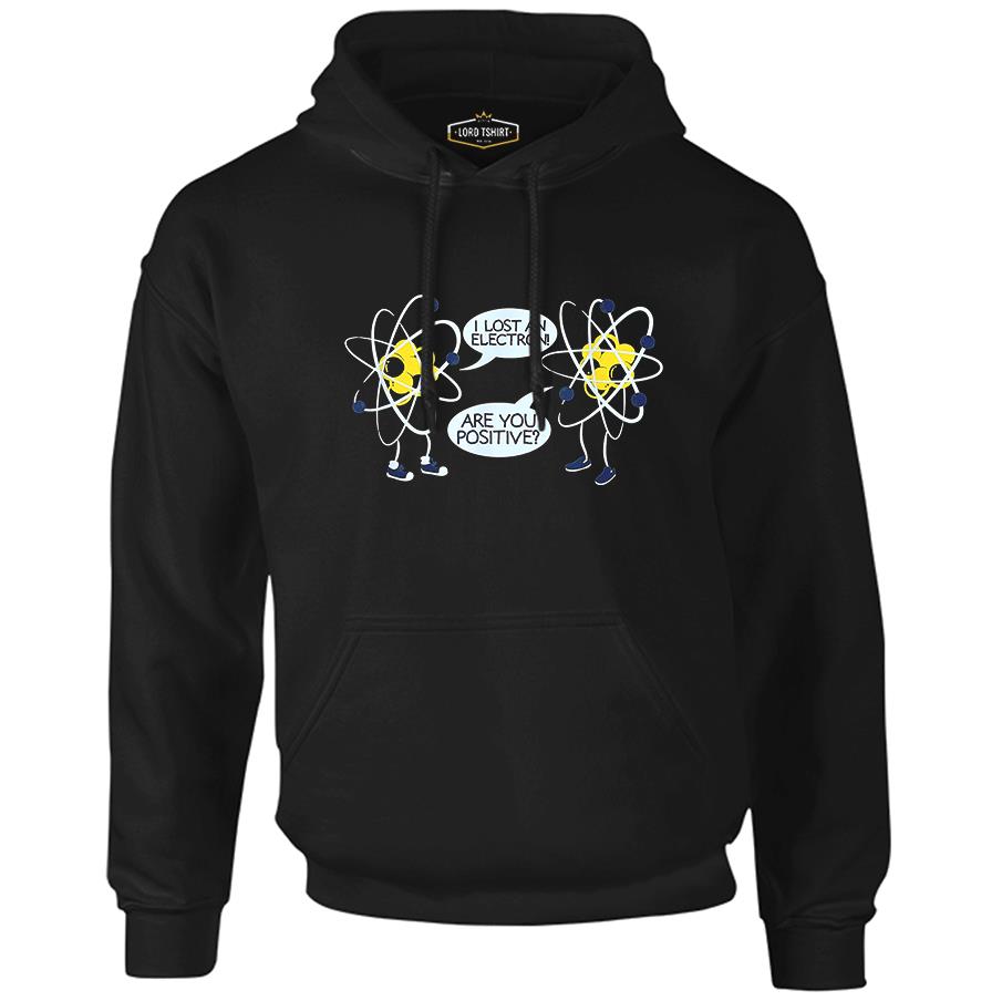 School and Science - Physics and Electron Black Men's Zipperless Hoodie