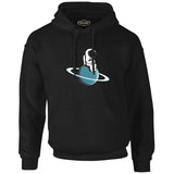 On the Saturn Black Men's Zipperless Hoodie