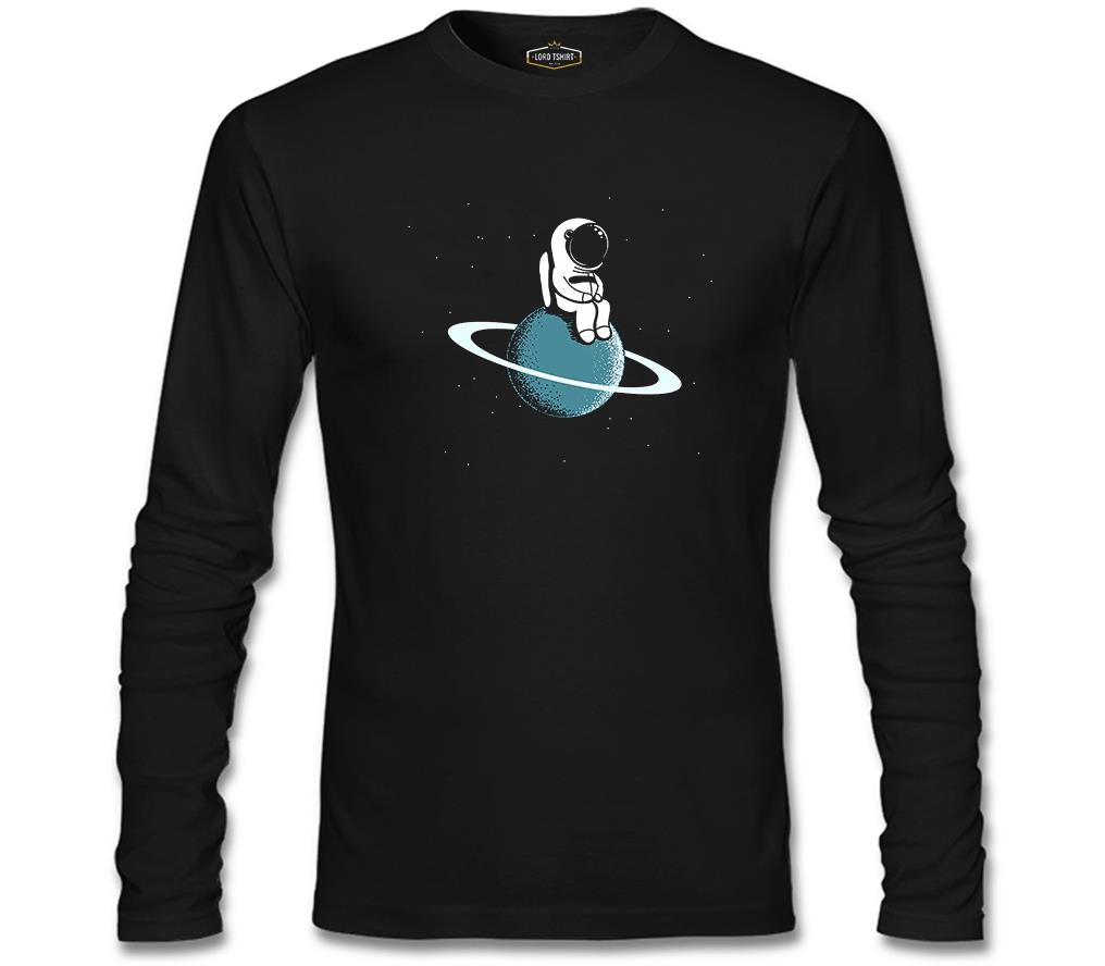 On the Saturn Black Men's Sweatshirt