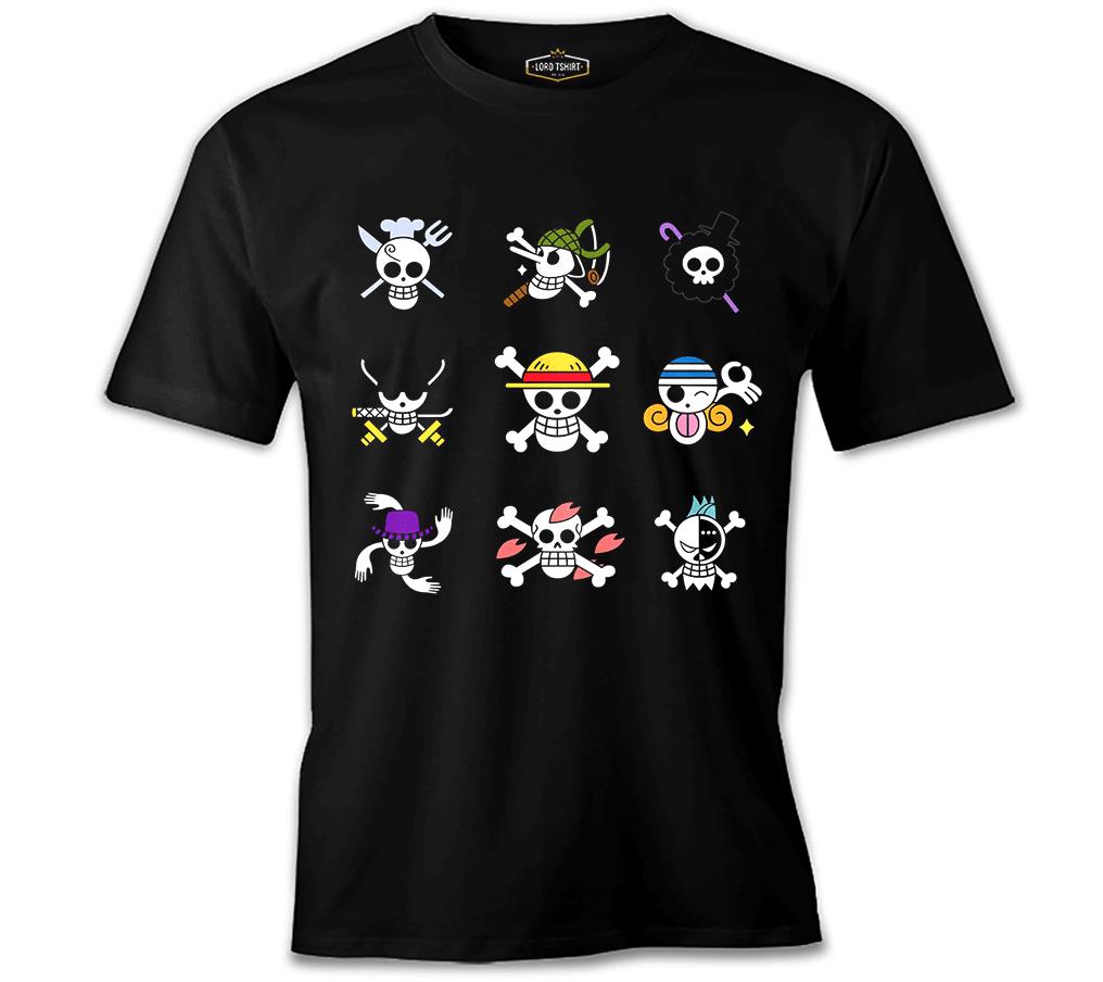 One Piece - Character Flags Black Men's Tshirt