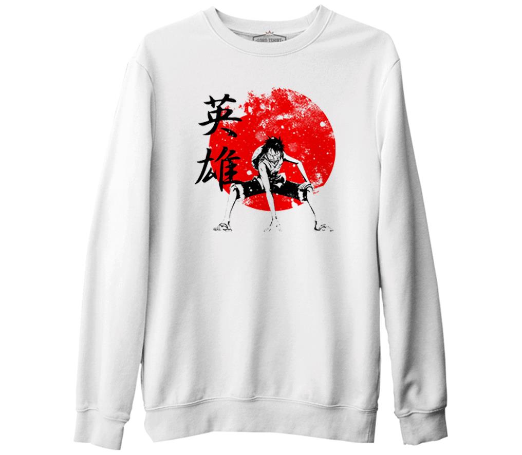 One Piece - Hero White Men's Thick Sweatshirt