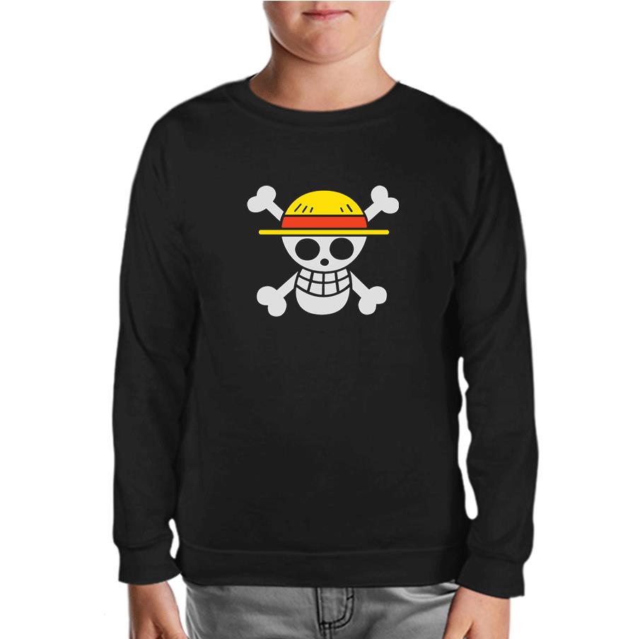 One Piece - Logo Black Kids Sweatshirt
