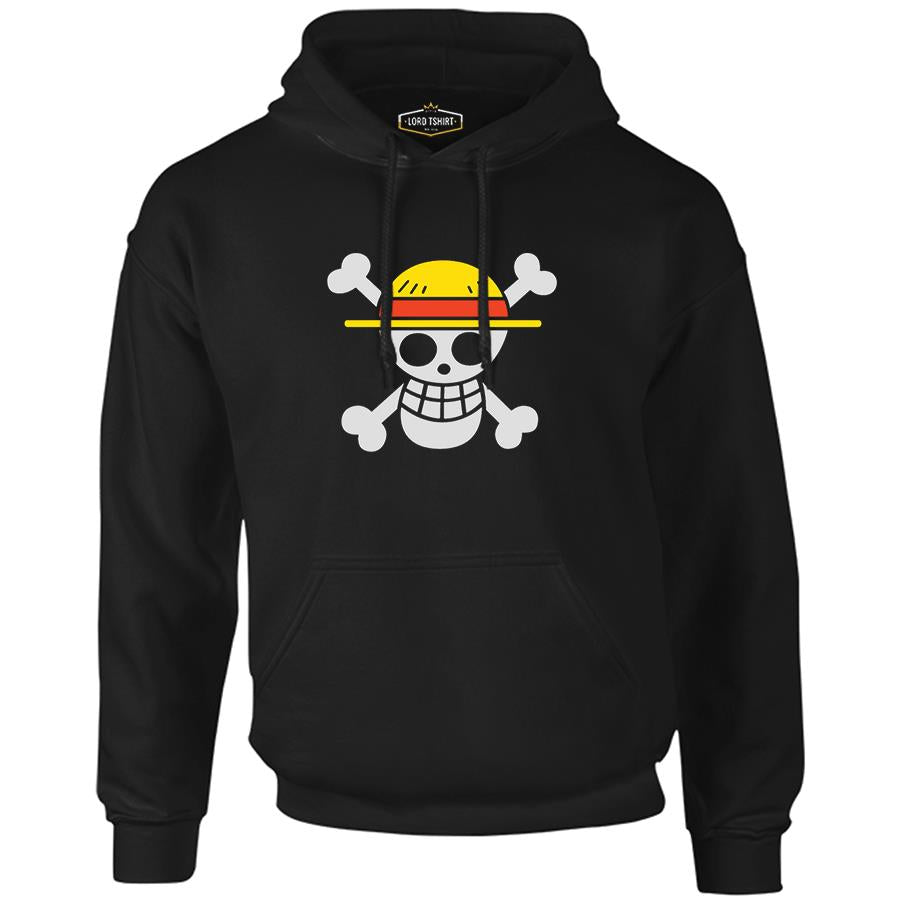 One Piece - Logo Black Men's Zipperless Hoodie