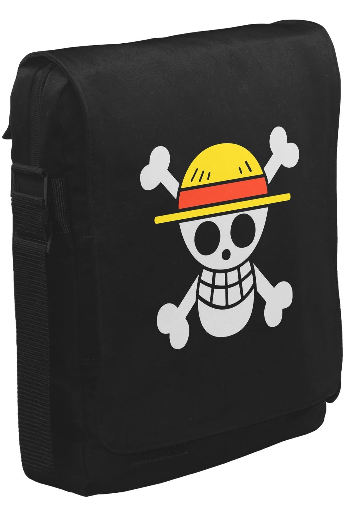 One Piece - Logo Unisex Siyah Postacı Çanta