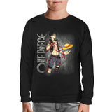 One Piece - Luffy Siyah Çocuk Sweatshirt