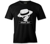 One Piece - Luffy Straw Hat 2 Black Men's Tshirt