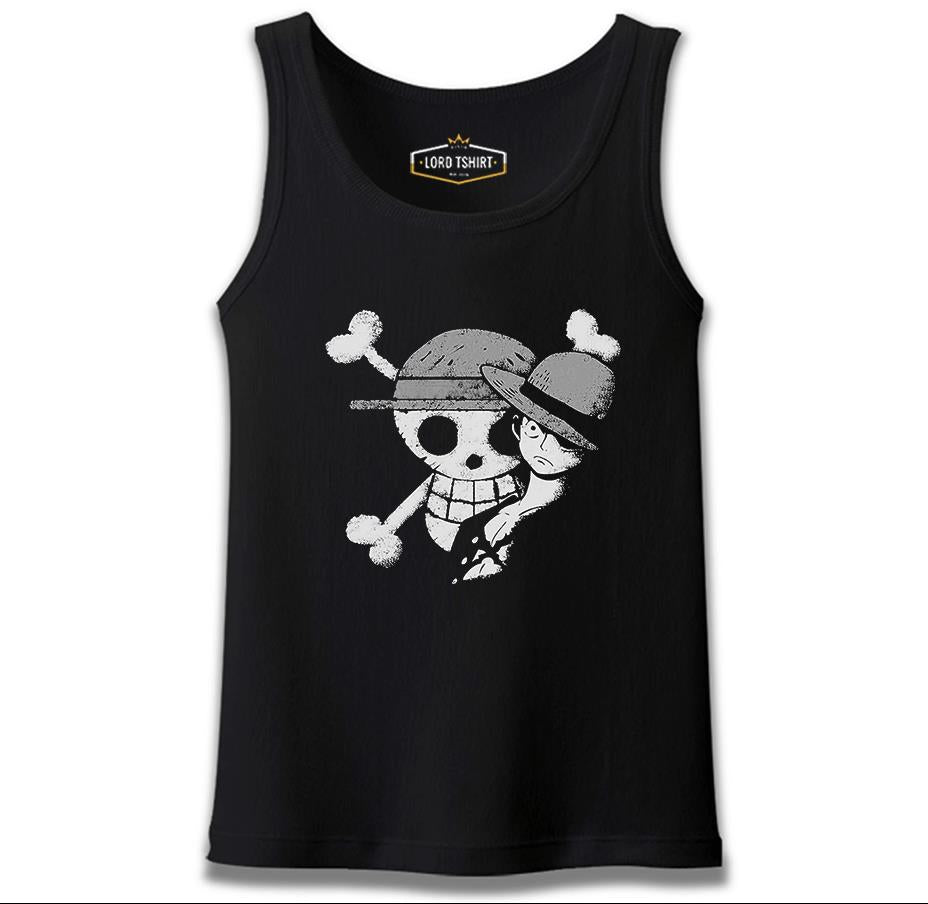 One Piece - Luffy Straw Hat 4 Siyah Erkek Atlet