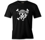 One Piece - Luffy Straw Hat 4 Black Men's T-Shirt