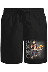 One Piece - Luffy Unisex Siyah Şort